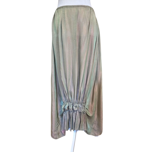 Vintage HANNA for La Journee iridescent gathered front maxy skirt. Size 2 - Picture 1 of 15